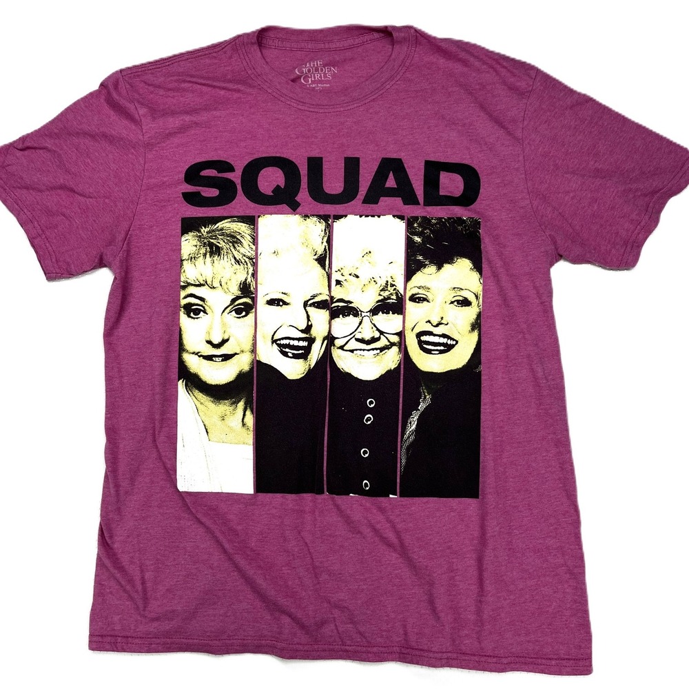 The Golden Girls Squad Unisex Crewneck Graphic T-Shirt Short Sleeves Pink Size L
